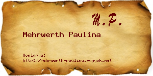 Mehrwerth Paulina névjegykártya